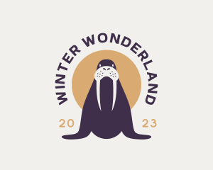 Arctic Walrus Animal logo