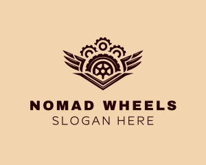 Automotive Wheel Wing logo design