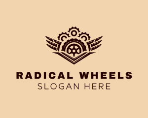 Automotive Wheel Wing logo design