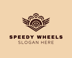 Automotive Wheel Wing logo design