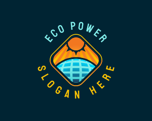 Renewable Solar Power logo design