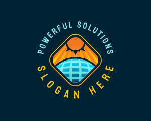 Renewable Solar Power logo design