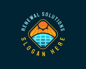 Renewable Solar Power logo design