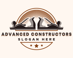 Carpenter Planer Badge logo design