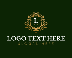 Luxury Floral Antlers logo