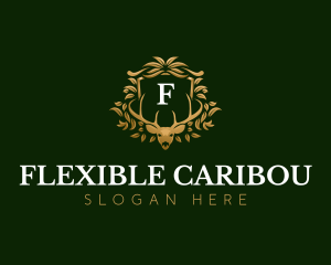 Luxury Floral Antlers logo