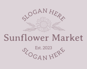 Sunflower Leaves Wordmark logo design