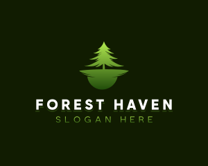 Nature Pine Tree Forest  logo design