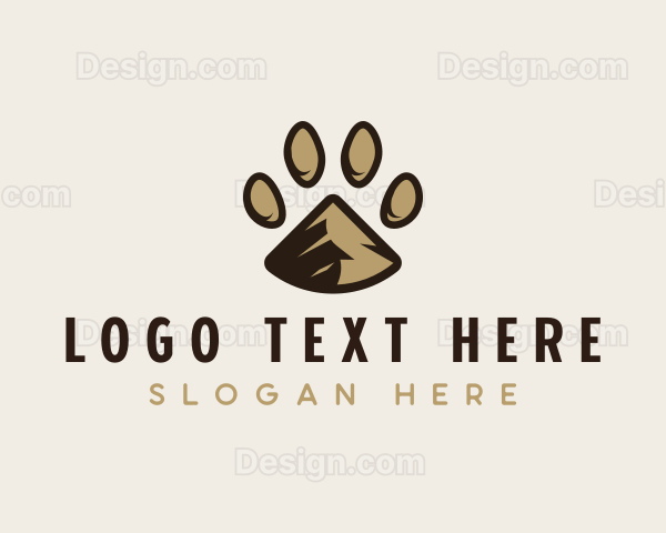 Paw Print Mountain Logo