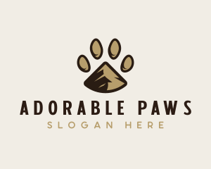 Paw Print Mountain logo design