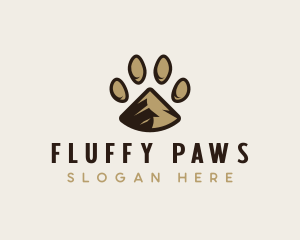 Paw Print Mountain logo design