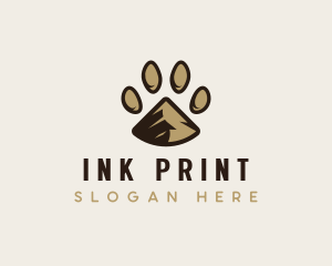 Paw Print Mountain logo design