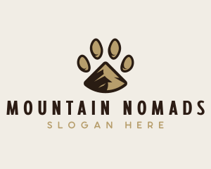 Paw Print Mountain logo design