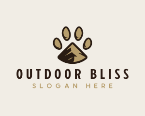 Paw Print Mountain logo design