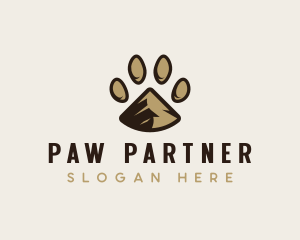 Paw Print Mountain logo design