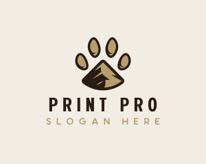 Paw Print Mountain logo design