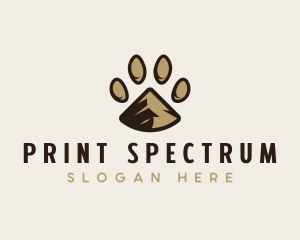 Paw Print Mountain logo design