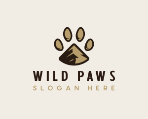 Paw Print Mountain logo design