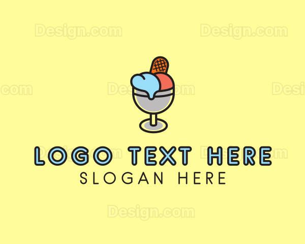 Ice Cream Dessert Logo