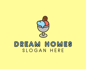 Ice Cream Dessert Logo