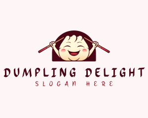 Dumpling Chopsticks Dimsum logo design