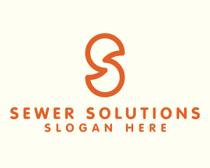 Outline Letter S Company Firm logo design