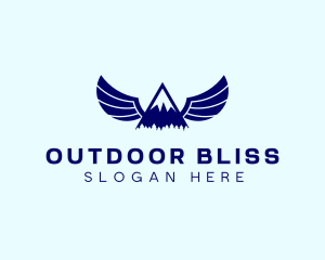 Outdoors Mountain Peak logo design