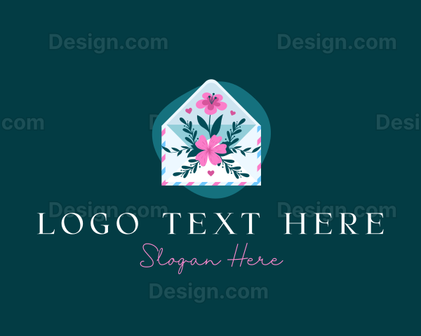 Flower Envelope Mail Logo