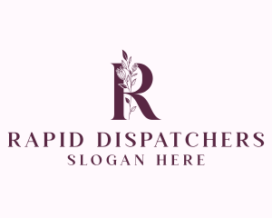 Floral Spa Letter R logo design