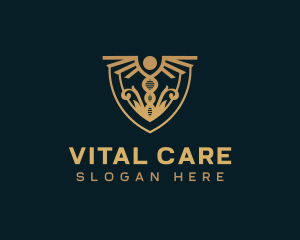 Healthcare Caduceus Shield logo