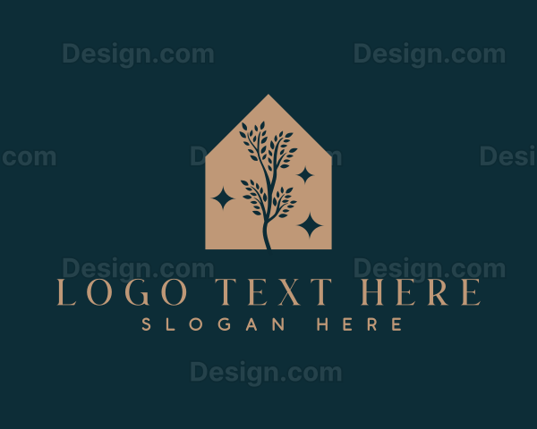 Botanical Garden House Tree Logo