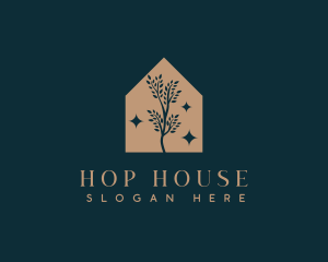 Botanical Garden House Tree logo design