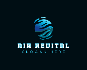 HVAC Cooling System logo design