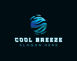 HVAC Cooling System logo design