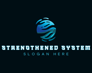 HVAC Cooling System logo design