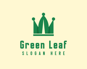 Royal Leaf Crown logo design