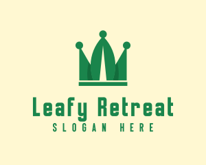 Royal Leaf Crown logo design