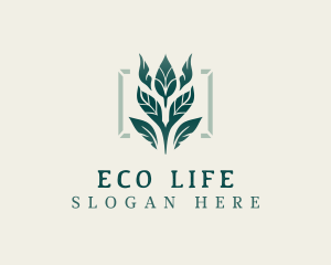 Eco Agriculture Leaves logo design