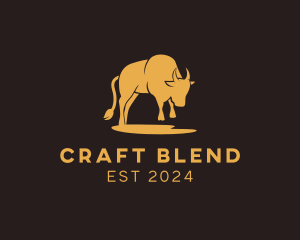 Yellow Gold Bull  logo design