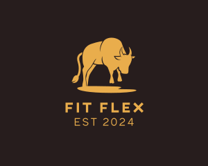 Yellow Gold Bull  logo design