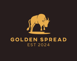 Yellow Gold Bull  logo design