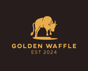 Yellow Gold Bull  logo design