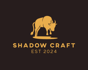 Yellow Gold Bull  logo design