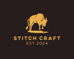 Yellow Gold Bull  logo design