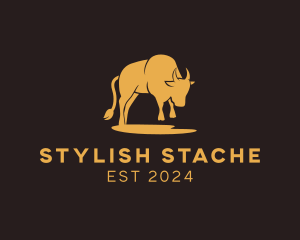 Yellow Gold Bull  logo design