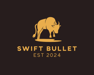 Yellow Gold Bull  logo design