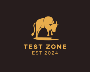 Yellow Gold Bull  logo design