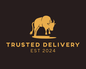 Yellow Gold Bull  logo design