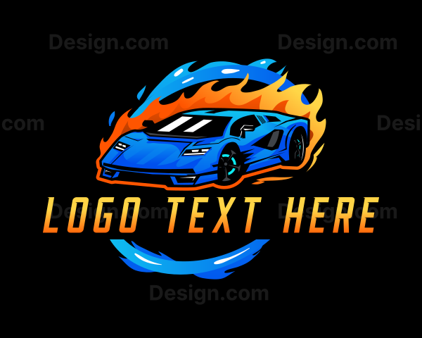 Flame Car Dealership Logo