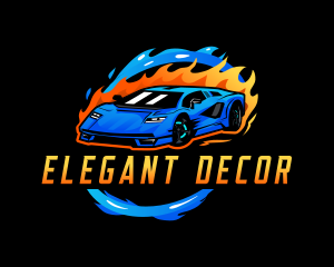 Flame Car Dealership Logo